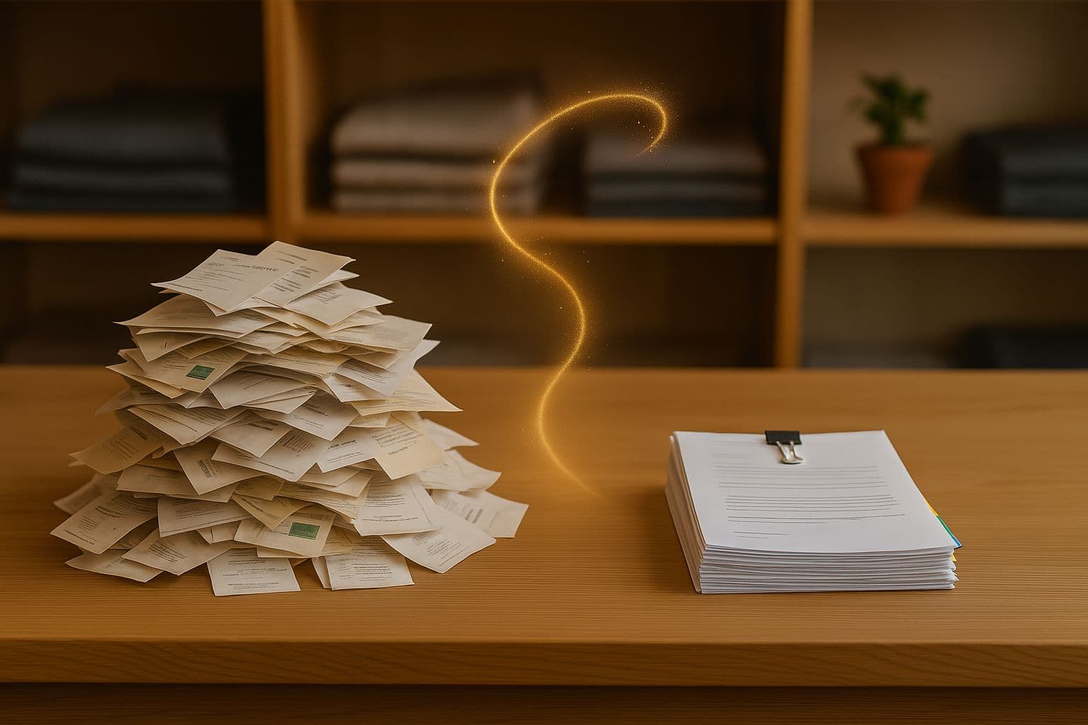 GoodAdmin AI business assistant dashboard showing invoice management, receipt processing, and business insights